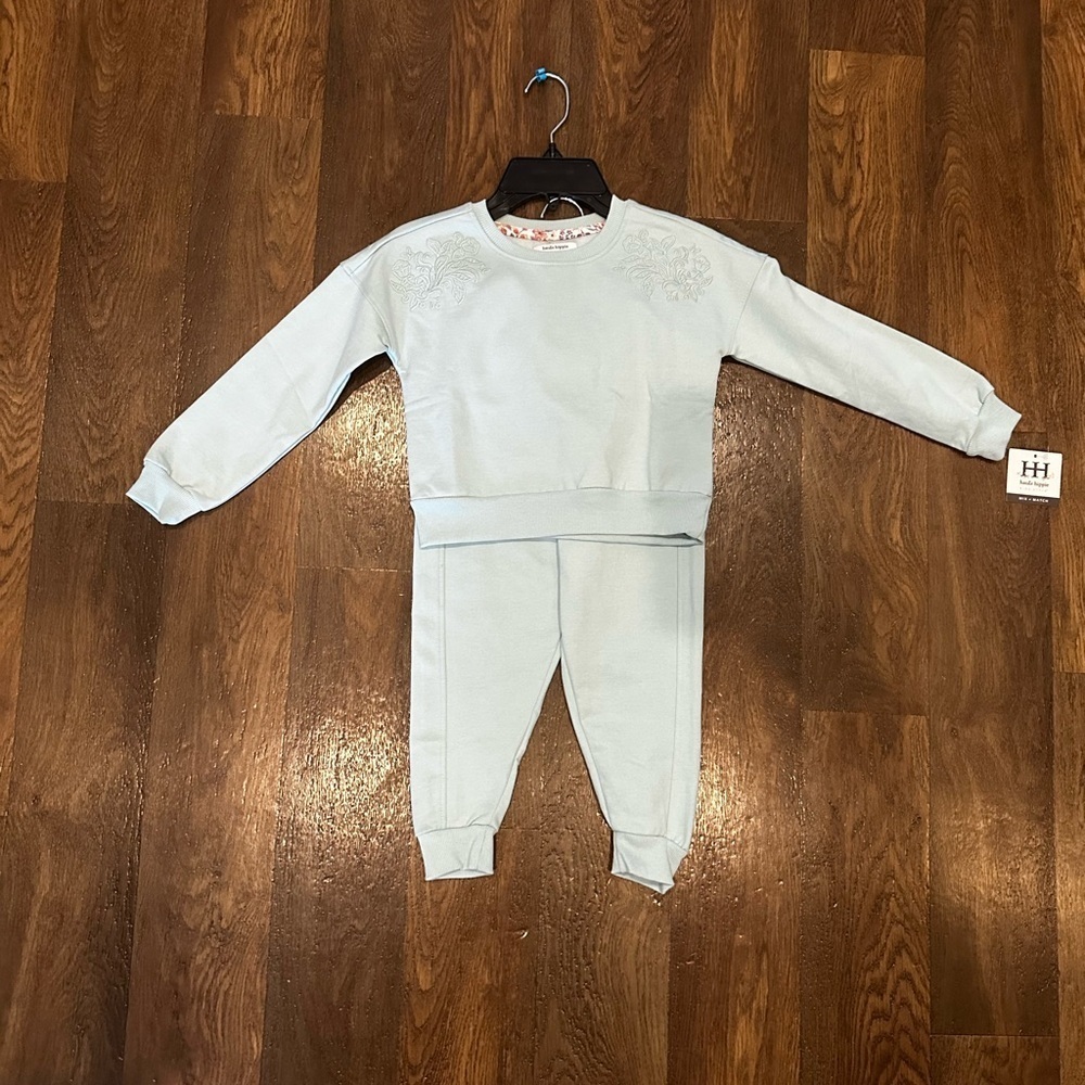 Haute Hippie Kids Light Blue 4T Joggers Set NWT